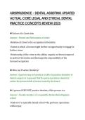 JURISPRUDENCE &ndash; DENTAL ASSISTING UPDATED&NewLine;ACTUAL CORE LEGAL AND ETHICAL DENTAL&NewLine;PRACTICE CONCEPTS REVIEW 2026&NewLine;