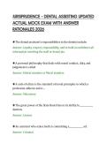 JURISPRUDENCE &ndash; DENTAL ASSISTING UPDATED&NewLine;ACTUAL MOCK EXAM WITH ANSWER&NewLine;RATIONALES 2026&NewLine;