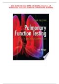 TEST BANK FOR RUPPEL&rsquo;S MANUAL OF PULMONARY FUNCTION TESTING 11 TH EDITION BY MOTTRAM