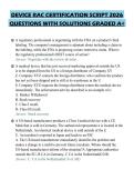 DEVICE RAC CERTIFICATION SCRIPT 2026&NewLine;QUESTIONS WITH SOLUTIONS GRADED A&plus;