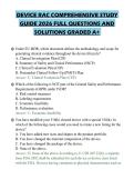 DEVICE RAC COMPREHENSIVE STUDY&NewLine;GUIDE 2026 FULL QUESTIONS AND&NewLine;SOLUTIONS GRADED A&plus;&NewLine;