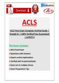 ACLS Final Exam 2026&sol;2027 Complete Study set &vert; LATEST&excl;&excl;&excl; &vert; COMPLETE BUNDLE PACKAGE