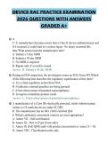 DEVICE RAC PRACTICE EXAMINATION&NewLine;2026 QUESTIONS WITH ANSWERS&NewLine;GRADED A&plus;&NewLine;