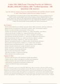 Galen NSG 3600 Exam 2 Nursing Practice in Children's&NewLine;Health &vert; 2026&sol;2027 Edition &vert; 200&plus; Verified Questions - 180&NewLine;Questions with Answers