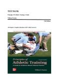 Principles of Athletic Training 17th Edition Test Bank by William Prentice &vert; Complete Questions & Answers