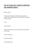 DEX IOT EXAMS 2026 COMPLETE QUESTIONS&NewLine;AND ANSWERS GRADE A