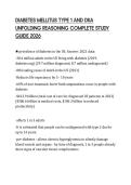 DIABETES MELLITUS TYPE 1 AND DKA&NewLine;UNFOLDING REASONING COMPLETE STUDY&NewLine;GUIDE 2026