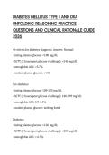 DIABETES MELLITUS TYPE 1 AND DKA&NewLine;UNFOLDING REASONING PRACTICE&NewLine;QUESTIONS AND CLINICAL RATIONALE GUIDE&NewLine;2026&NewLine;
