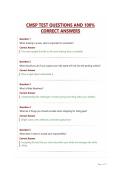 CMSP TEST QUESTIONS AND 100&percnt;&NewLine;CORRECT ANSWERS