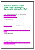 2026 CRCR Exam Prep Questions and Answers &vert; Certified Revenue Cycle Representative HFMA&NewLine;