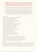 FLORIDA LAWS AND RULES FOR PSYCHOLOGISTS&NewLine;EXAM PREP DOCUMENT &vert; 2026&sol;2027 EDITION &vert; 200&NewLine;VERIFIED QUESTIONS - 158 Questions with Answers