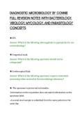 DIAGNOSTIC MICROBIOLOGY BY CONNIE&NewLine;FULL REVISION NOTES WITH BACTERIOLOGY&comma;&NewLine;VIROLOGY&comma; MYCOLOGY&comma; AND PARASITOLOGY&NewLine;CONCEPTS&NewLine;