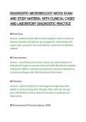 DIAGNOSTIC MICROBIOLOGY MOCK EXAM&NewLine;AND STUDY MATERIAL WITH CLINICAL CASES&NewLine;AND LABORATORY DIAGNOSTIC PRACTICE