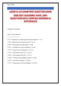 LBOBI19 LE4 EMBRYOLOGY & NEURAL DEVELOPMENT &vert; 250&plus; Practice Questions with Verified Answers & Rationales &vert; Comprehensive Exam Prep &vert; Updated 2026-2027 &vert; Graded A&plus;