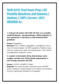 NUR-641E Final Exam Prep &vert; All Possible Questions and Answers &vert; Updates &vert; 100&percnt; Correct &ndash;GCU GRADED A&plus;