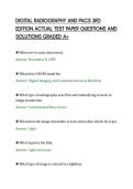 DIGITAL RADIOGRAPHY AND PACS 3RD&NewLine;EDITION ACTUAL TEST PAPER QUESTIONS AND&NewLine;SOLUTIONS GRADED A&plus;