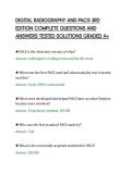 DIGITAL RADIOGRAPHY AND PACS 3RD&NewLine;EDITION COMPLETE QUESTIONS AND&NewLine;ANSWERS TESTED SOLUTIONS GRADED A&plus;