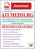 ATI MEDSURG PROCTORED EXAM 2026 &vert; Practice Questions & Answers with Rationales &vert; ATI Adult Medical-Surgical Nursing Study Guide