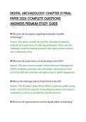 DIGITAL ARCHAEOLOGY CHAPTER 21 FINAL&NewLine;PAPER 2026 COMPLETE QUESTIONS&NewLine;ANSWERS PREMIUM STUDY GUIDE&NewLine;