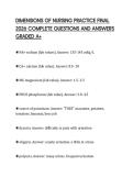 DIMENSIONS OF NURSING PRACTICE FINAL&NewLine;2026 COMPLETE QUESTIONS AND ANSWERS&NewLine;GRADED A&plus;