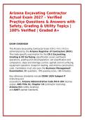 Arizona Excavating Contractor Exam Questions and Answers 2027 &vert; Graded A&plus;&NewLine;