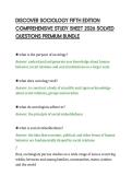 DISCOVER SOCIOLOGY FIFTH EDITION&NewLine;COMPREHENSIVE STUDY SHEET 2026 SOLVED&NewLine;QUESTIONS PREMIUM BUNDLE&NewLine;