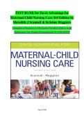 Davis Advantage for Maternal-Child Nursing Care&comma; 3rd Edition &vert; Comprehensive Test Bank&comma; Complete Practice Questions & Answers