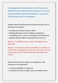 Case Management Certification Exam &vert;&vert; Most Recent Exam                  &NewLine;2026&vert;2027 Actual Complete Real Exam Questions  And Correct               &NewLine;Answers &lpar;Verified Anwers&rpar; Already Graded A&plus; &vert; Guaranteed                 &NewLine;Success&excl;&excl; Newest Exam &vert; Just Re