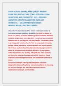 CATA ACTUAL EXAM &lpar;LATEST&rpar; MOST RECENT             &NewLine;EXAM 2027&vert;2027 ACTUAL COMPLETE REAL EXAM &NewLine;QUESTIONS AND CORRECTLY WELL DEFINED &NewLine;ANSWERS &lpar;VERIFIED ANSWERS&rpar; ALREADY               &NewLine;GRADED A&plus; &vert; GUARANTEED SUCEESS&excl;&excl;                 &NewLine;NEWEST EXAM &vert; JUST 