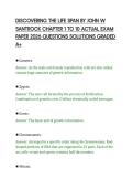 DISCOVERING THE LIFE SPAN BY JOHN W&NewLine;SANTROCK CHAPTER 1 TO 10 ACTUAL EXAM&NewLine;PAPER 2026 QUESTIONS SOLUTIONS GRADED&NewLine;A&plus;