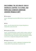 DISCOVERING THE LIFE SPAN BY JOHN W&NewLine;SANTROCK CHAPTER 1 TO 10 FINAL TEST&NewLine;PAPER 2026 COMPLETE QUESTIONS&NewLine;ANSWERS PREMIUM SCRIPT&NewLine;