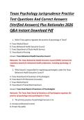 Texas Psychology Jurisprudence Practice &NewLine;Test Questions And Correct Answers &NewLine;&lpar;Verified Answers&rpar; Plus Rationales 2026 &NewLine;Q&A Instant Download Pdf 