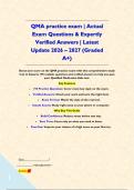 QMA practice exam &vert; Actual Exam Questions & Expertly Verified Answers &vert; Latest Update 2026 &ndash; 2027 &lpar;Graded A&plus;&rpar;&NewLine;