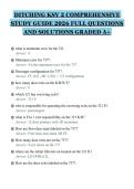 DITCHING KSV 2 COMPREHENSIVE&NewLine;STUDY GUIDE 2026 FULL QUESTIONS&NewLine;AND SOLUTIONS GRADED A&plus;&NewLine;