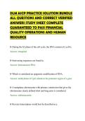 DLM ASCP PRACTICE SOLUTION BUNDLE&NewLine;ALL QUESTIONS AND CORRECT VERIFIED&NewLine;ANSWERS STUDY SHEET COMPLETE&NewLine;GUARANTEED TO PASS FINANCIAL&NewLine;QUALITY OPERATIONS AND HUMAN&NewLine;RESOURCE&NewLine;