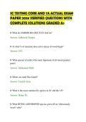 SC TESTING CORE AND 7A ACTUAL EXAM&NewLine;PAPER 2026 VERIFIED QUESTIONS WITH&NewLine;COMPLETE SOLUTIONS GRADED A&plus;&NewLine;