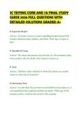 SC TESTING CORE AND 7A FINAL STUDY&NewLine;GUIDE 2026 FULL QUESTIONS WITH&NewLine;DETAILED SOLUTIONS GRADED A&plus;