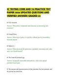 SC TESTING CORE AND 7A PRACTICE TEST&NewLine;PAPER 2026 UPDATED QUESTIONS AND&NewLine;VERIFIED ANSWERS GRADED A&plus;