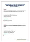 CPN EXAM REVIEW&vert;ACTUAL QUESTIONS AND VERIFIED ANSWERS 2026-2027 UPDATED EDITION&vert;GRADED A&plus;&NewLine;