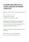 SC TESTING STUDY GUIDE 2026 FULL&NewLine;CONTENT QUESTIONS AND ANSWERS&NewLine;COMPLETE SET
