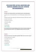 CPN EXAM PREP&vert;ACTUAL QUESTIONS AND VERIFIED ANSWERS 2026-2027 UPDATED EDITION&vert;GRADED A&plus;&NewLine;