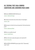 SC TESTING TEST 2026 VERIFIED&NewLine;QUESTIONS AND ANSWERS PASS GUIDE&NewLine;