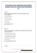 CPN EXAM &vert;ACTUAL QUESTIONS AND VERIFIED ANSWERS 2026-2027 UPDATED EDITION&vert;GRADED A&plus;&NewLine;