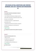 CPN CERTIFICATION  PACKAGE&vert; QUESTIONS AND VERIFIED ANSWERS 2026-2027 UPDATED EDITION
