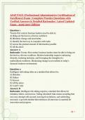 ASAP PACE &lpar;Professional Administrative Certification of Excellence&rpar; Exam &vert; Complete Practice Questions with Verified Answers & Detailed Rationales &vert; Latest Updated Exam - 2026&sol;2027 Edition