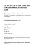 DMI AMA PRO CERTIFICATION Q FINAL PAPER&NewLine;2026 STUDY GUIDE DETAILED ANSWERS&NewLine;READY
