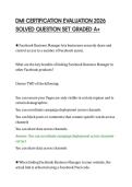 DMI CERTIFICATION EVALUATION 2026&NewLine;SOLVED QUESTION SET GRADED A&plus;