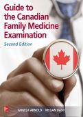 Test Bank for Guide to the Canadian Family Medicine Examination&comma; 2nd Edition &vert; Angela Arnold & Megan Dash &vert; Complete Exam Prep