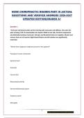 NCBE CHIROPRACTIC BOARDS PART III&vert;ACTUAL QUESTIONS AND VERIFIED ANSWERS 2026-2027 UPDATED EDITION&vert;GRADED A&plus;