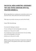 DMI SOCIAL MEDIA MARKETING ASSESSMENT&NewLine;TEST 2026 TESTED QUESTIONS WITH FULL&NewLine;SOLUTION GRADED A&plus;&NewLine;
